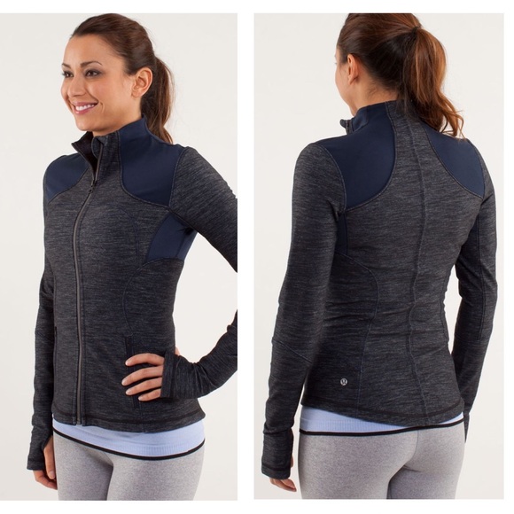 lululemon athletica Jackets & Blazers - LULULEMON Forme Jacket Reversible Slub Denim Inkwell Women’s Size 6